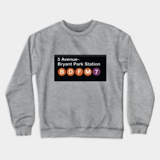 NY Metro 5th. Ave. Sign Crewneck Sweatshirt